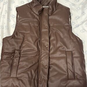 Women’s Brown Puffer Vest